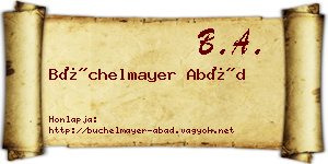 Büchelmayer Abád névjegykártya